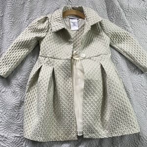 Girl’s Bonnie Jean 2 Pc Christmas/Holiday Dress Coat and Dress Set